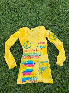 Crystal Rock Christian Audigier Y2K Hippie Peace Tunic Top Small Rare